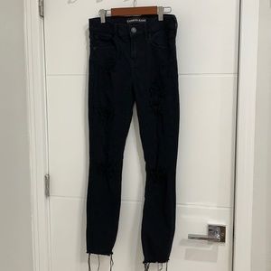 EXPRESS BLACK RIPPED JEANS